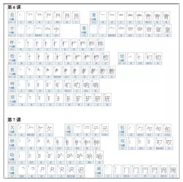 語文老師整理:小學低年級生字筆順表!為孩子收藏_筆畫