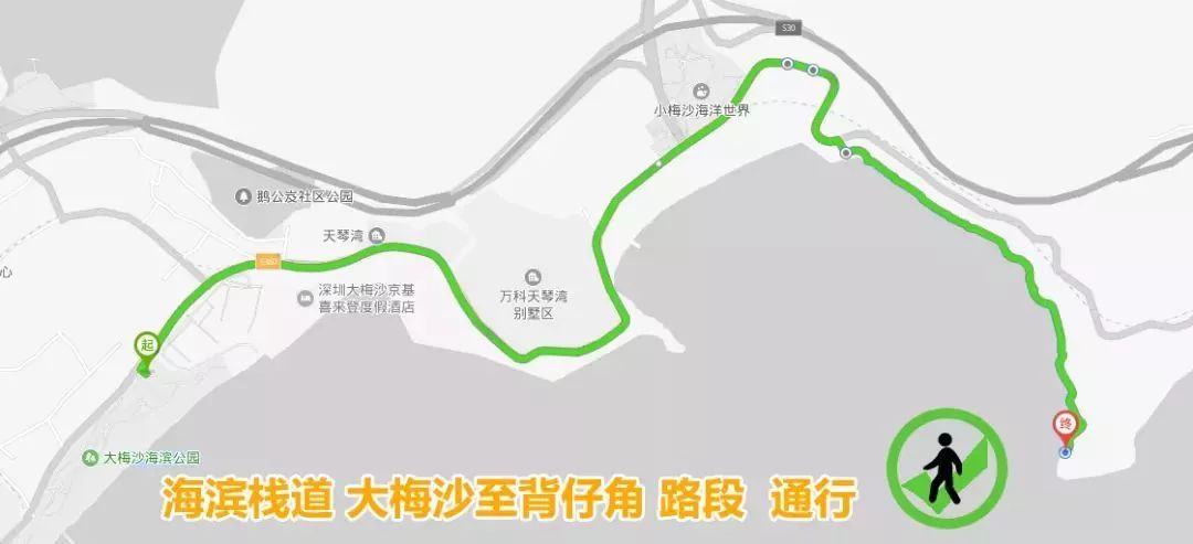 海滨公园路线图图片