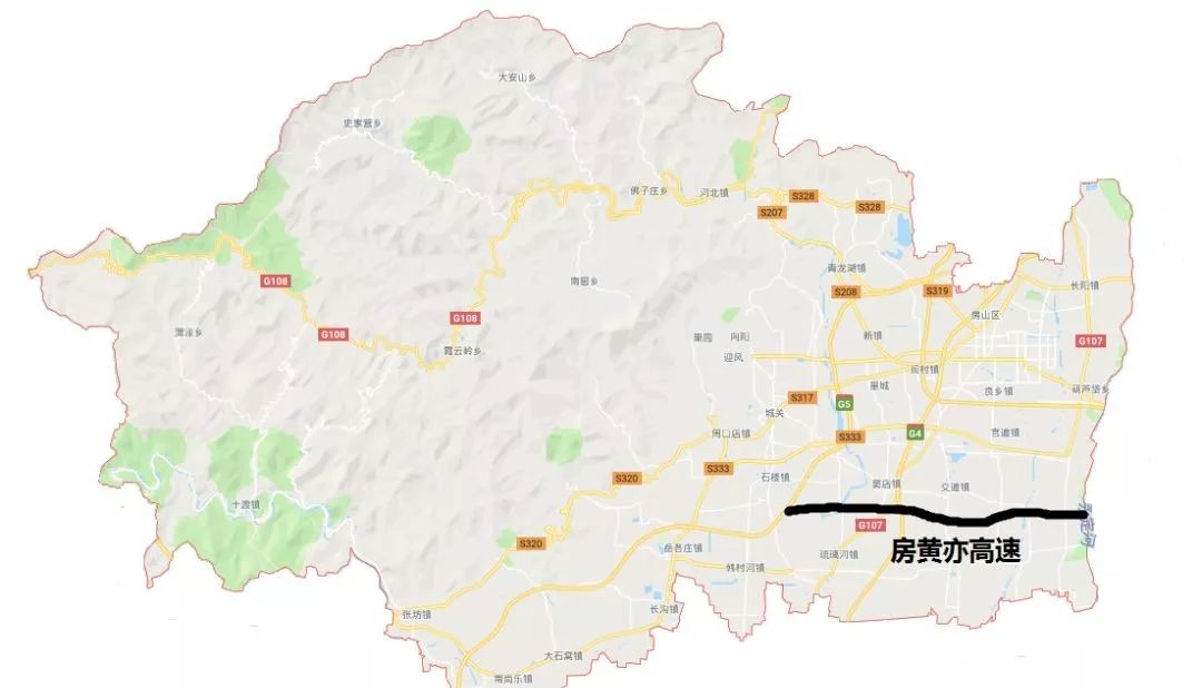 房山区六环以外地图图片