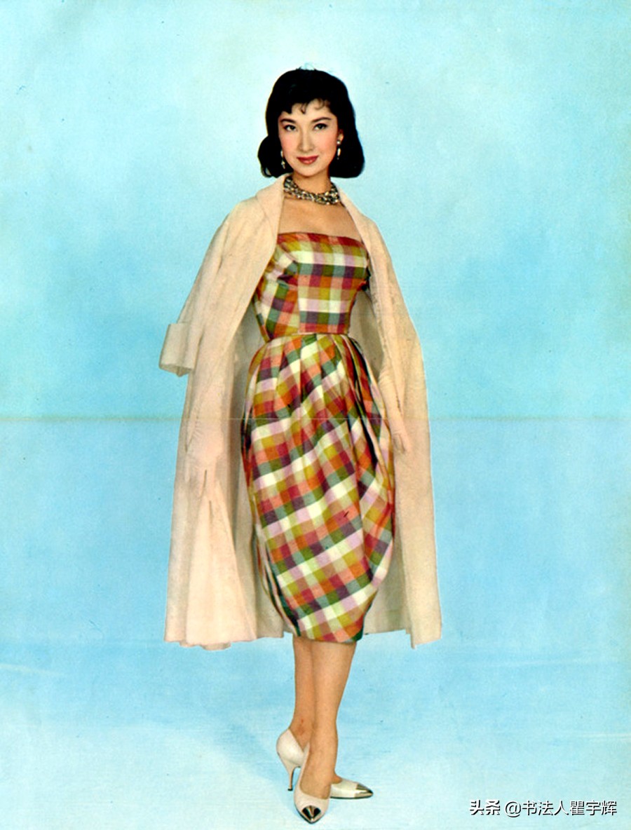 古典美人,心中的乐蒂,12张彩色老照片,清纯脱俗似仙女