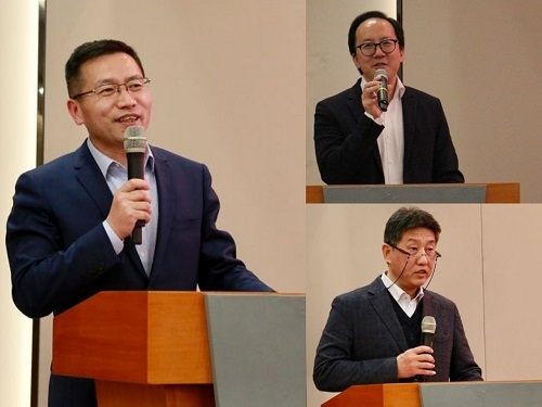 管委会主任丁立新,启迪控股董事,启迪金控董事长马志刚,中国科学院