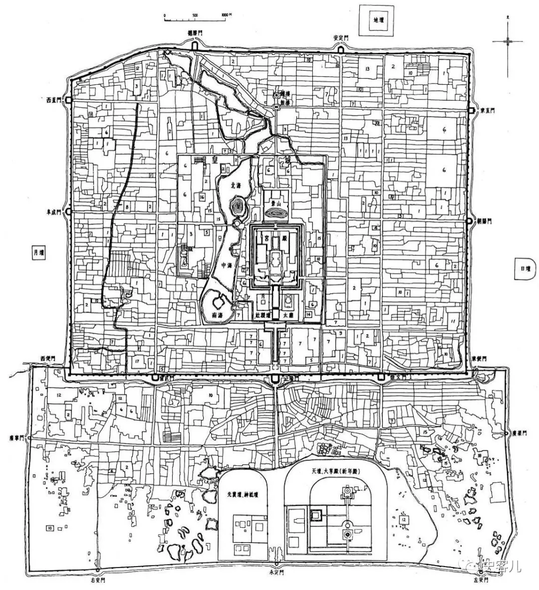 明朝京城地图图片