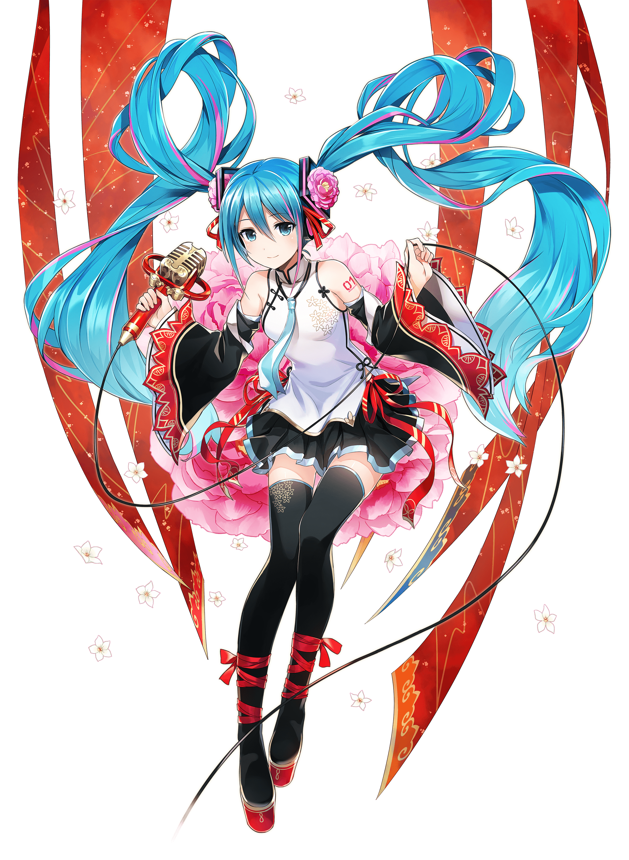 初音未来拿话筒图片