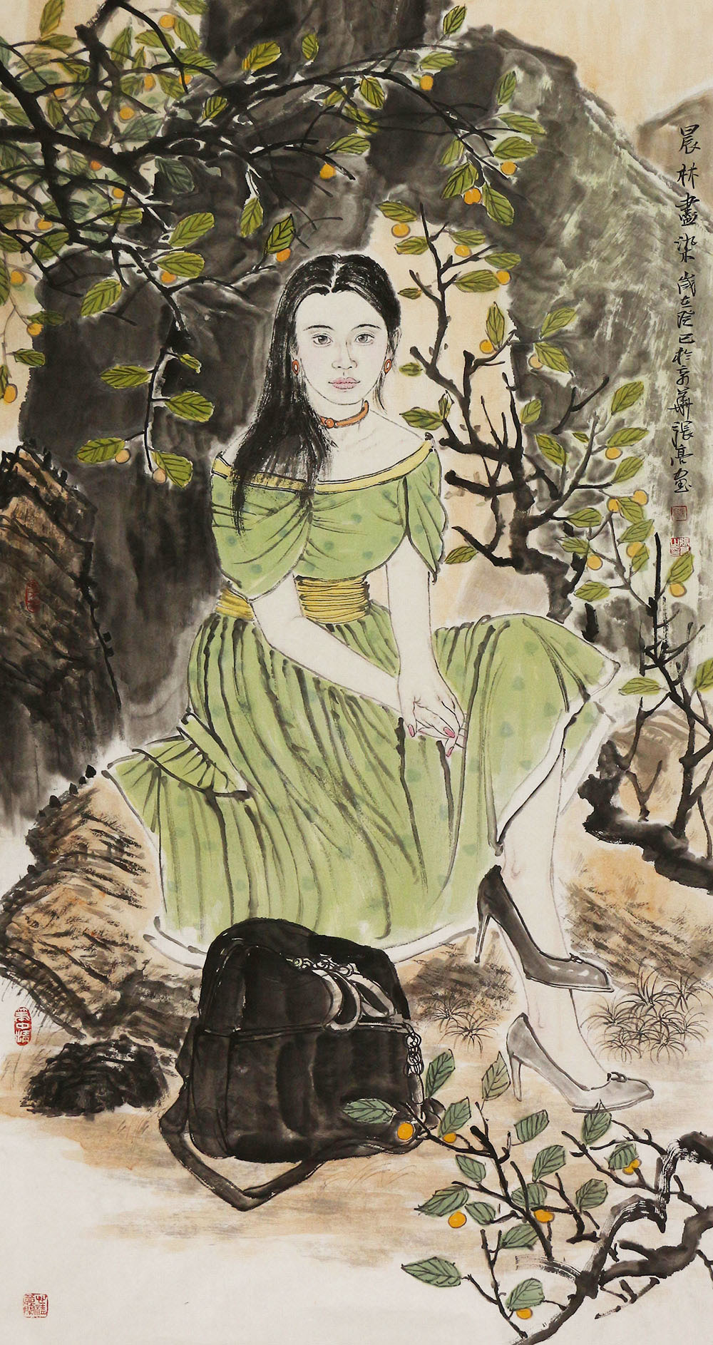 张亮人物画作品赏析婉约清爽机敏灵秀