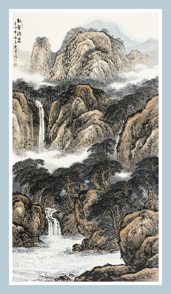 雅逸灵奇中国画家蒯惠中风情山水画作品赏析