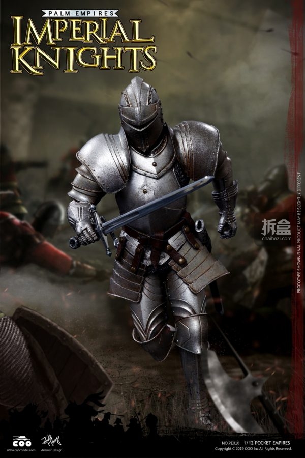 coomodel掌上帝国帝国骑士哥特重装骑士112可动人偶
