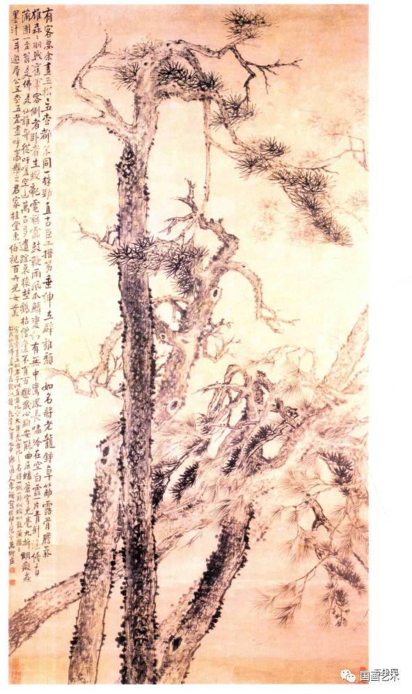 清代名家:李鱓画松作品欣赏