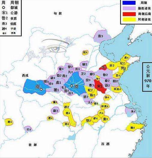 西周一共分封多少个诸侯国?又是怎么分封的?与中国的国名有关?