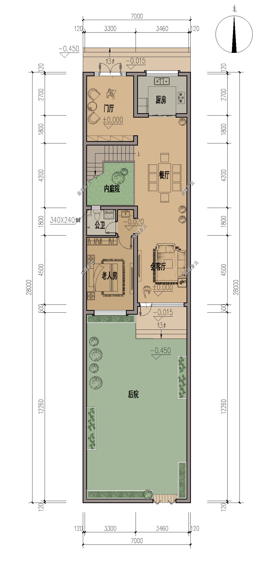 7米x9米三层建设图纸图片