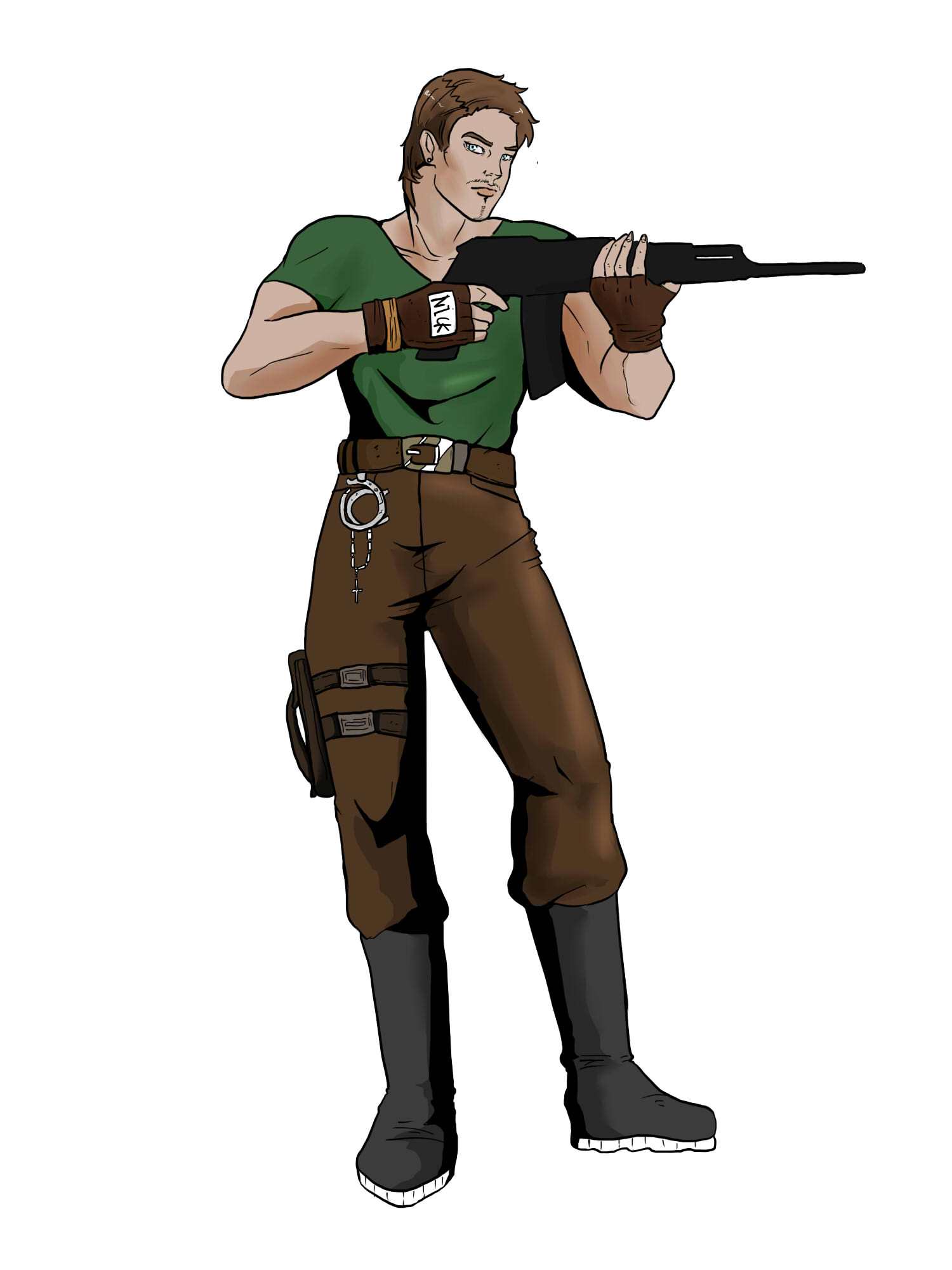 生化危机原创人物一览,画起来!_莱恩