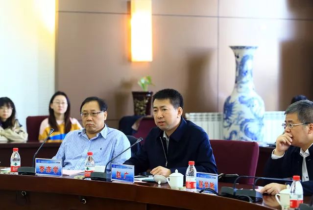 省教育厅副厅长赵广致辞△副校长刘宏致辞△王亚东汇报建设方案