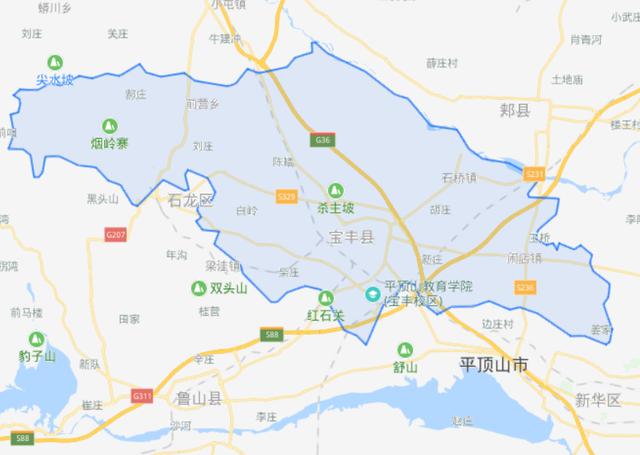 宝丰地图 县城图片