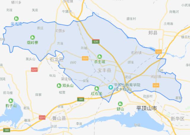 宝丰地图乡镇地图图片