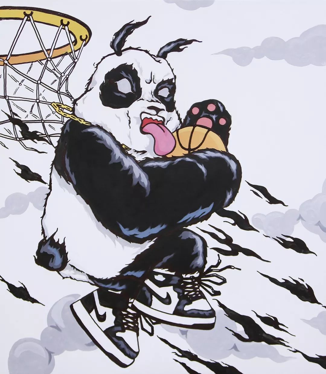 穿上airjordan1之后熊猫当入樽xh55视觉