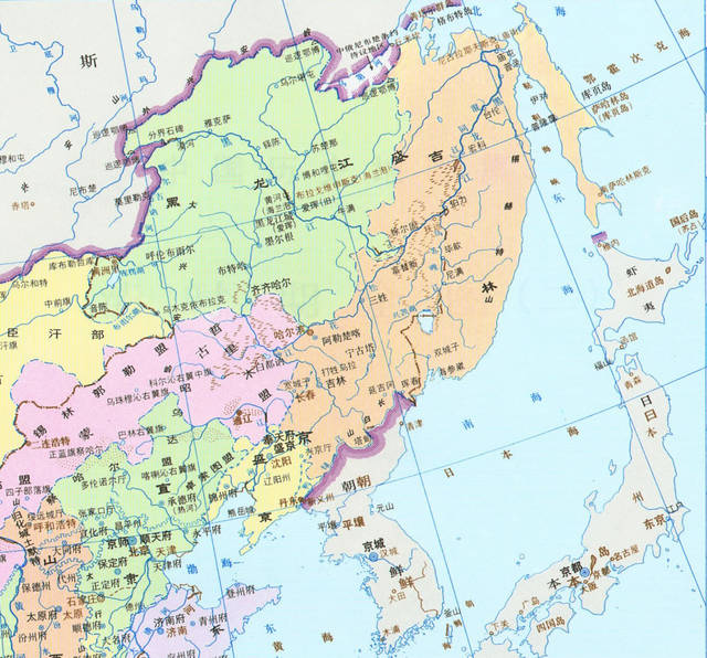中国东北沿海地图图片