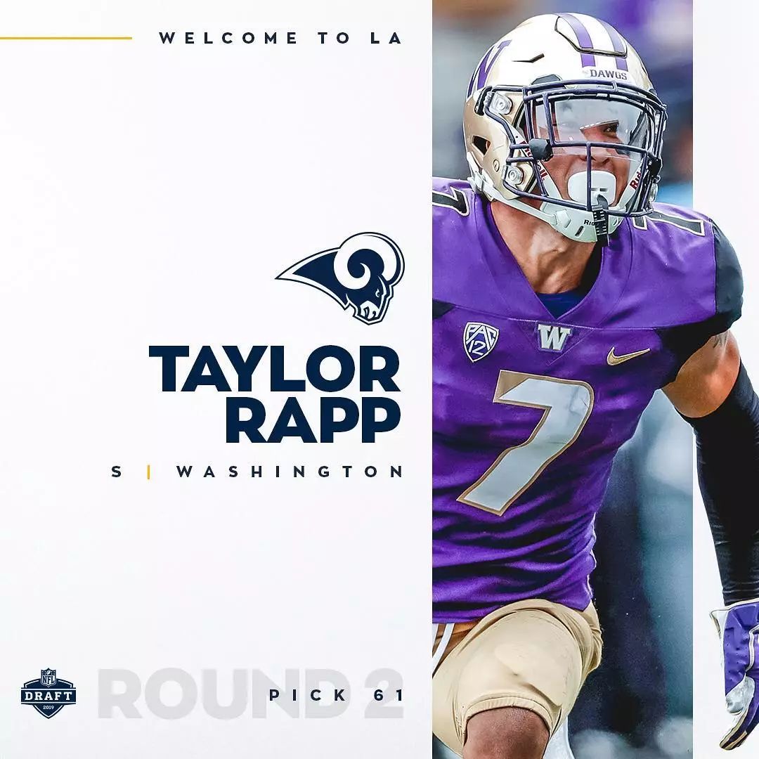 2019届nfl选秀第二轮总第61顺位洛杉矶公羊选择华裔混血迟友骏