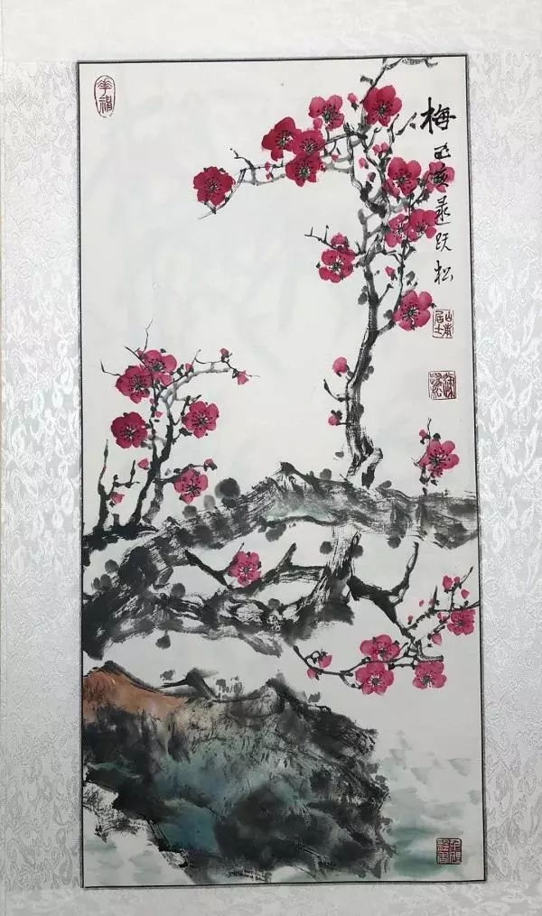 逯跃松作品鉴赏:2018年11月《吉祥富贵》入选法国卢浮宫中国书画名家