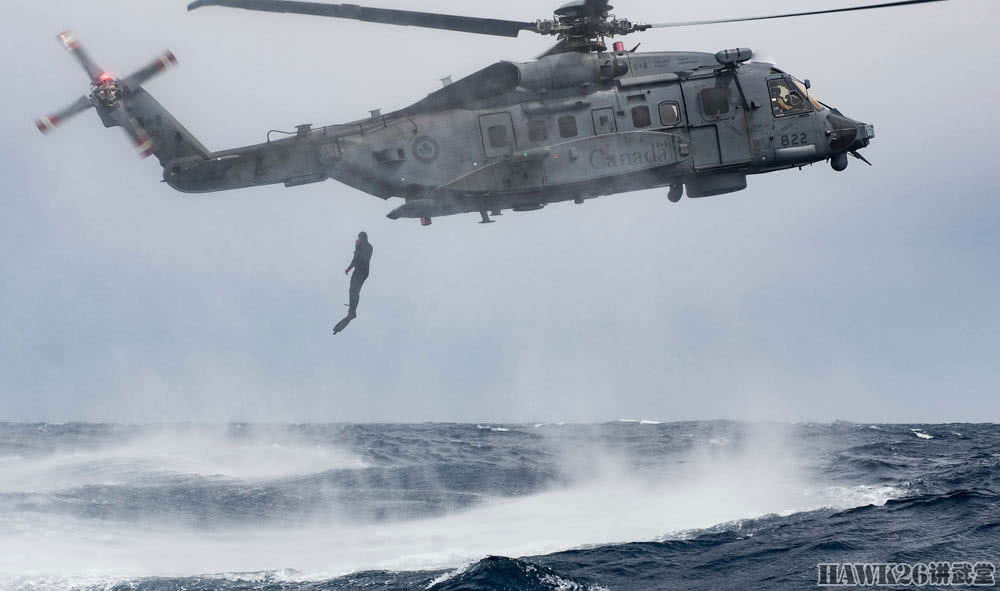 原创加拿大护卫舰在地中海演习飓风舰载直升机担任主角