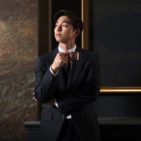 孔刘咖啡广告化身可爱杯缘子!