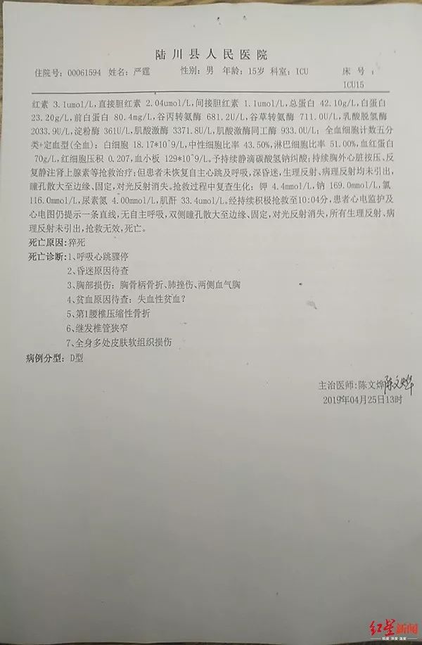 "我进icu时,他的心电图已经是一条直线,机器还在对他进行胸外按压,我