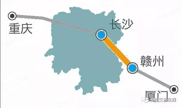 渝长厦高铁规划示意图