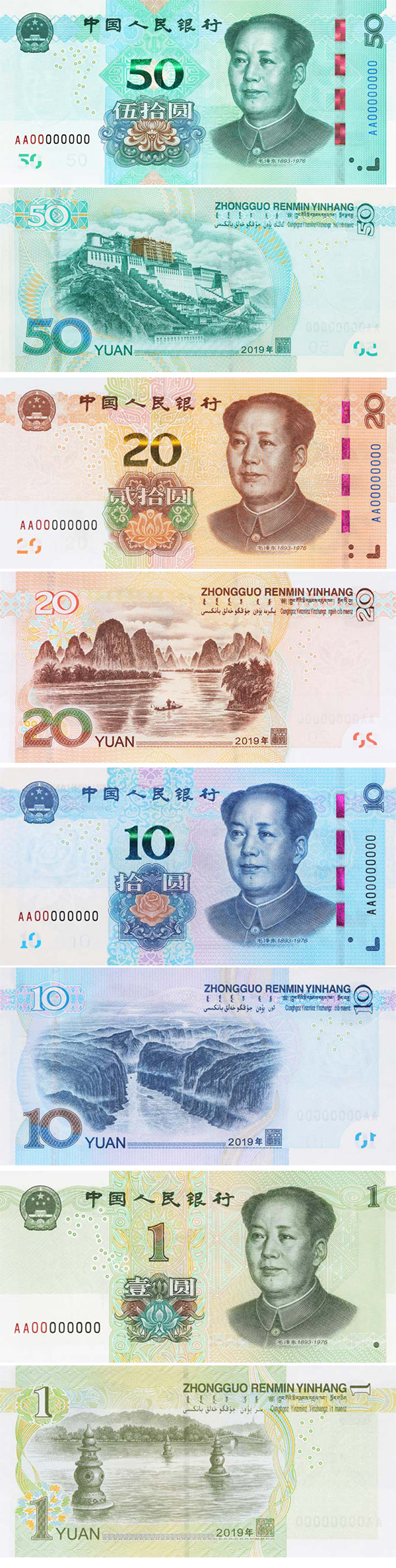 新版第五套人民币将发行 看看有啥新变化