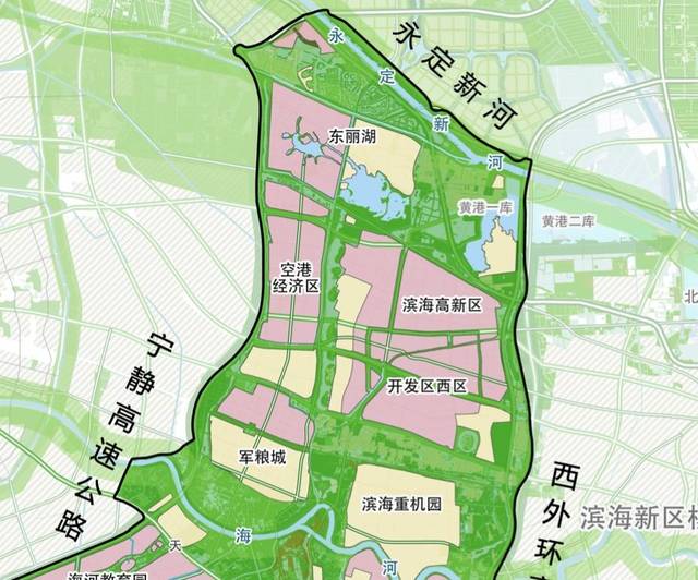 滨海高新区属于滨海新区,即常说的渤龙湖板块,目前存在感并不强,在