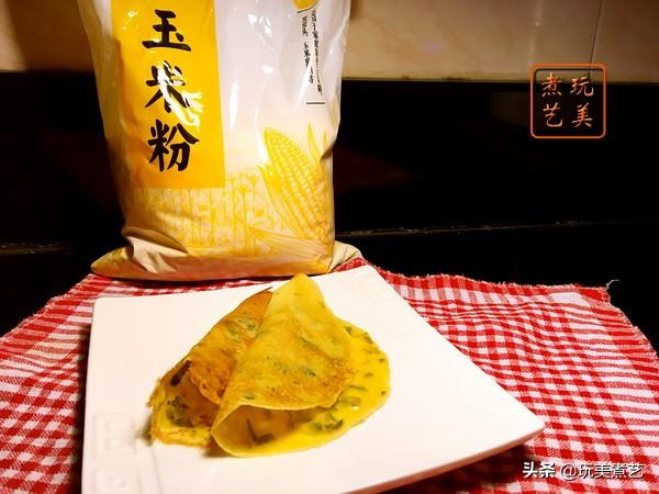 新兵器新做法酥如饼香椿玉米面煎饼