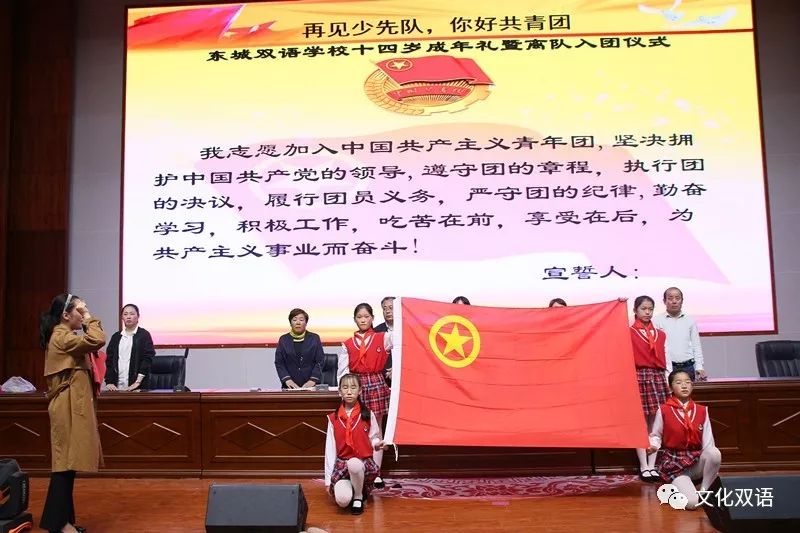 再见少先队你好共青团东城双语学校十四岁成年礼暨离队入团仪式