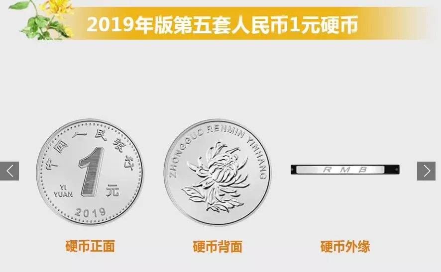 2019年版第五套人民币