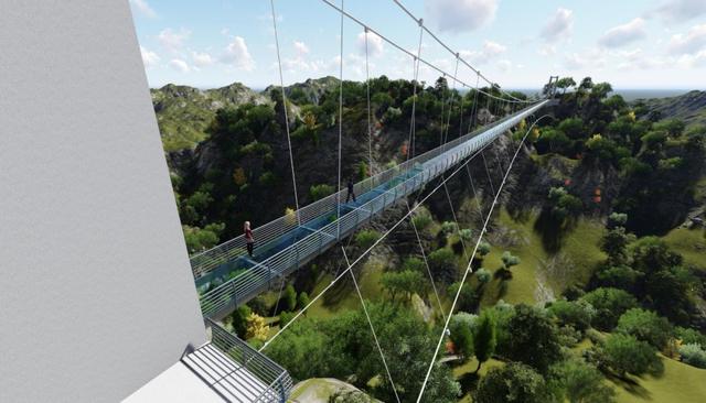 万达小镇又出新招炫彩玻璃桥悬崖秋千五一正式上线