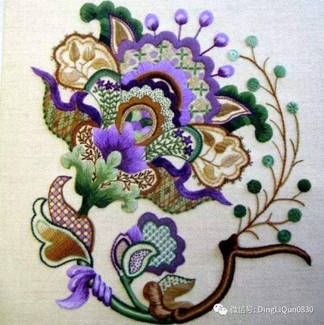 刺绣作品雅各宾刺绣作品欣赏及部分针法图纸