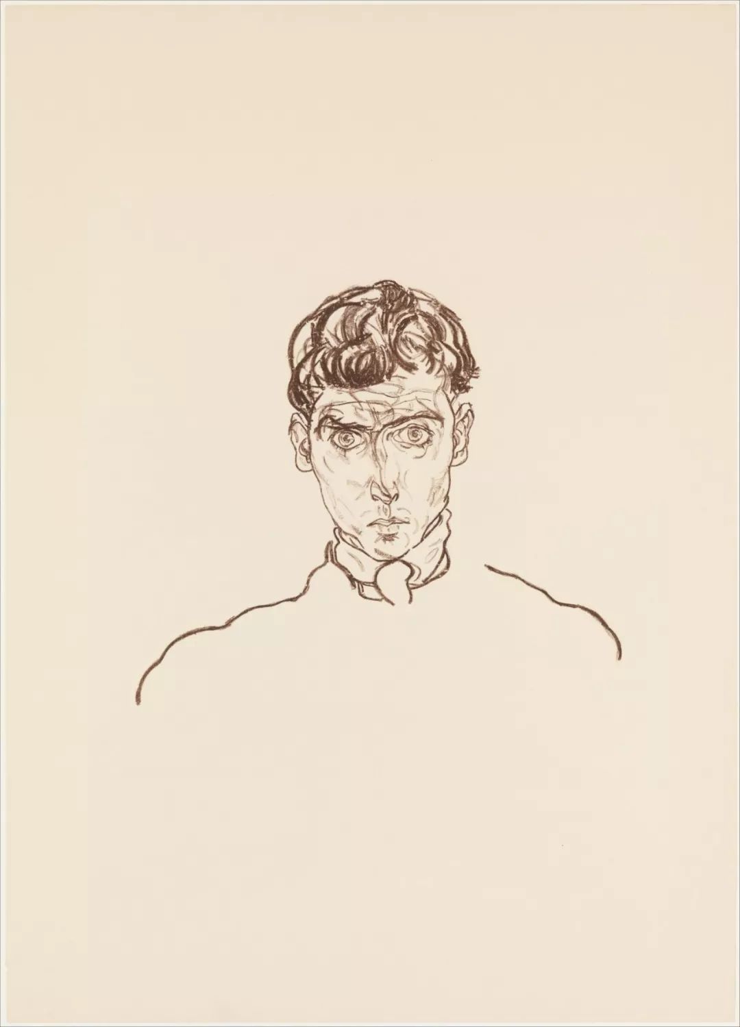 frontmeadow with flowers and trees席勒一生画了100多幅自画像