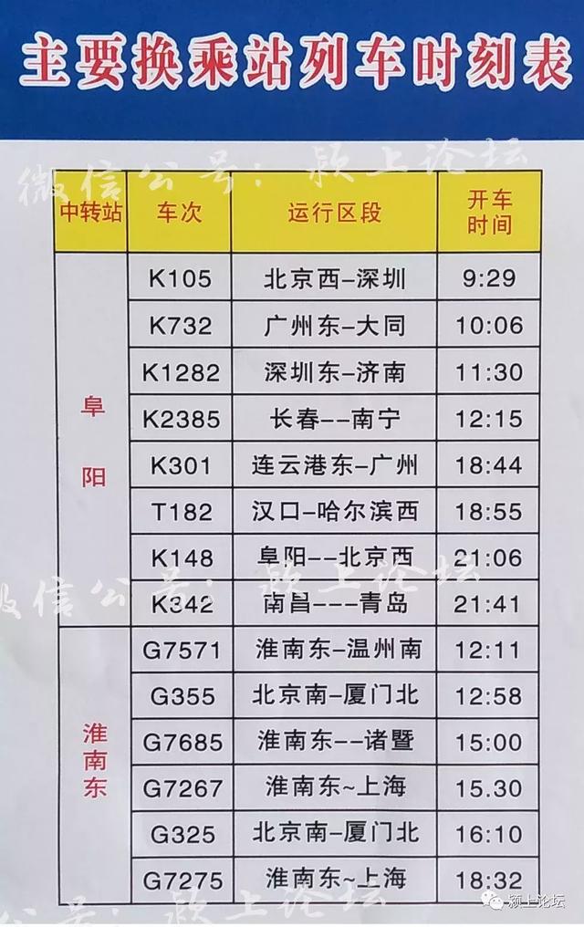颍上火车站"5.1"将新增13对旅客列车,看看到哪?