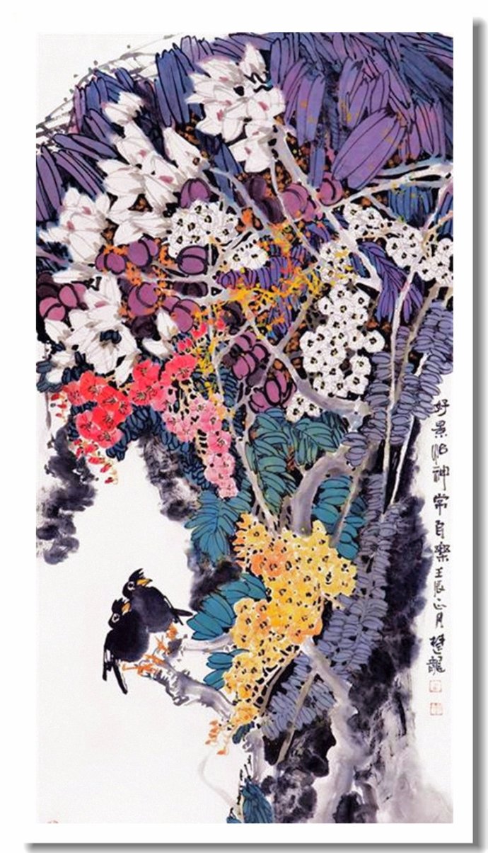 吴楚龙花鸟画作品图片图片