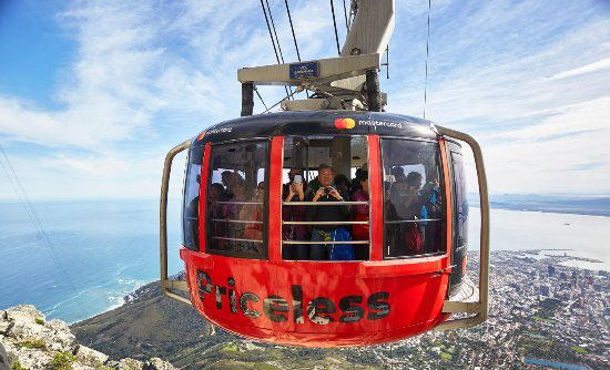 这里的高度大概有1000米,索道是专门的观光索道,有360度的环形玻璃;1
