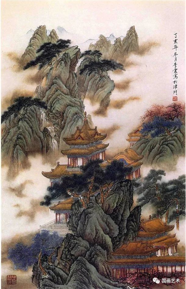 图文教程界画山水楼阁画法步骤