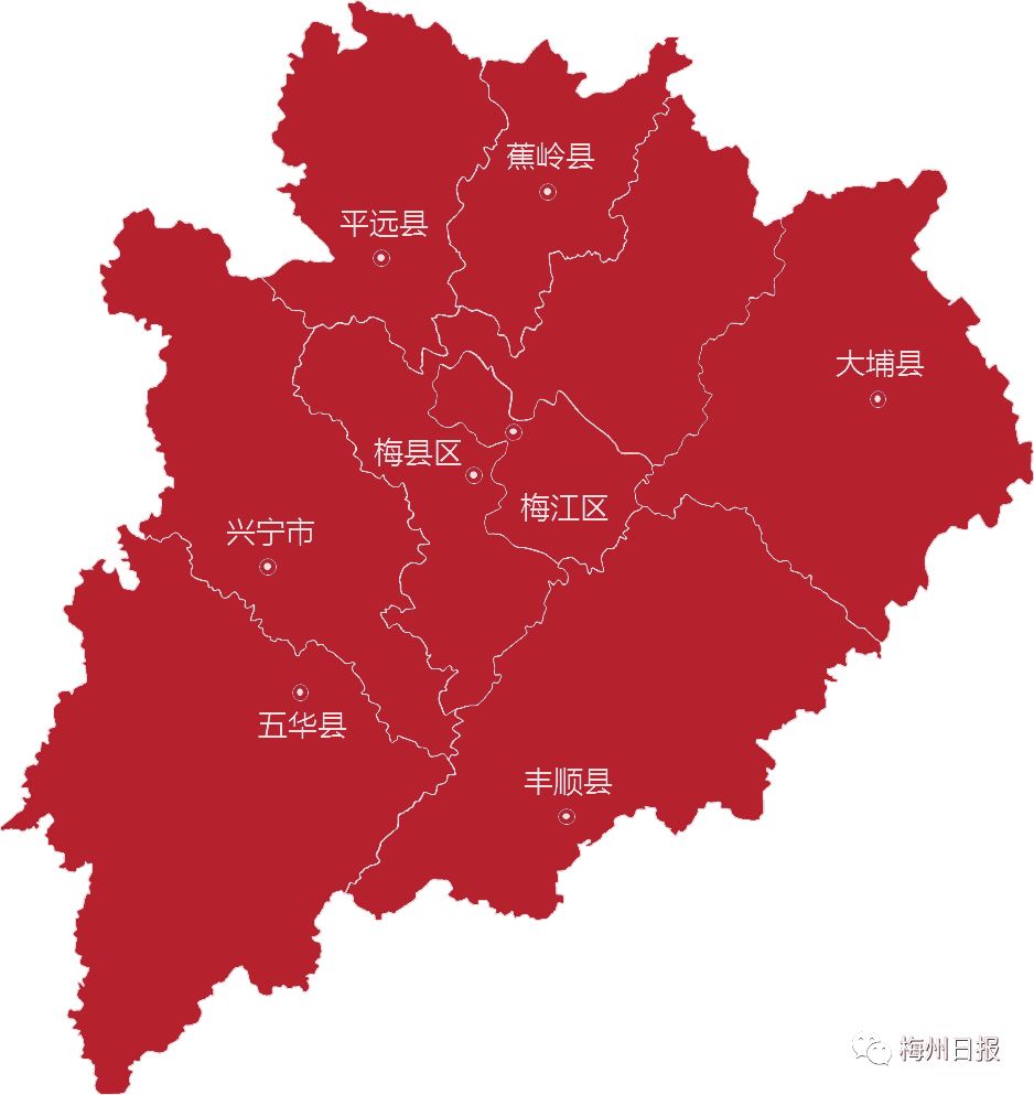 梅州地图高清版大图图片