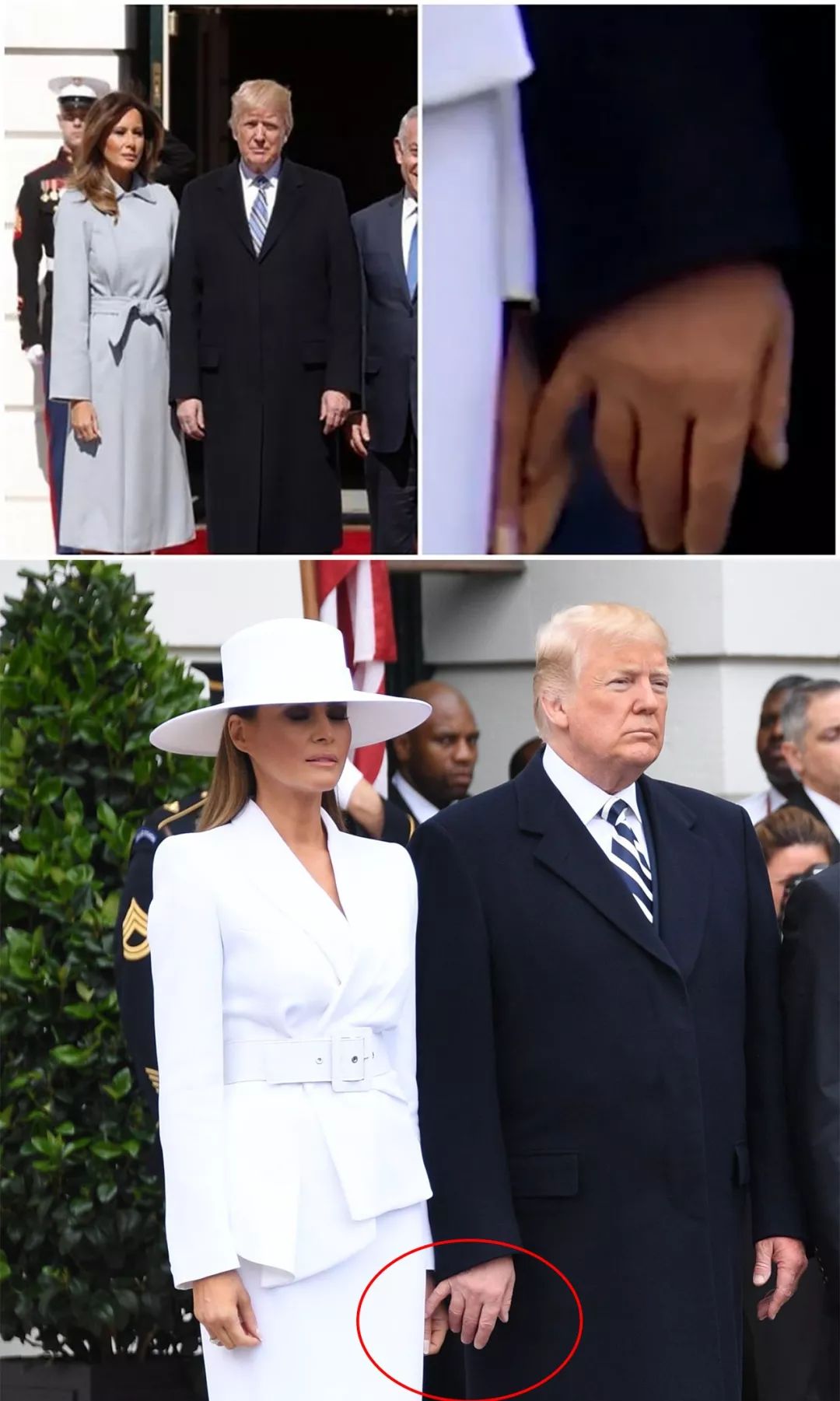 49岁梅拉尼娅穿无袖蕾丝连衣裙像个小女人跟在老公身后好恩爱