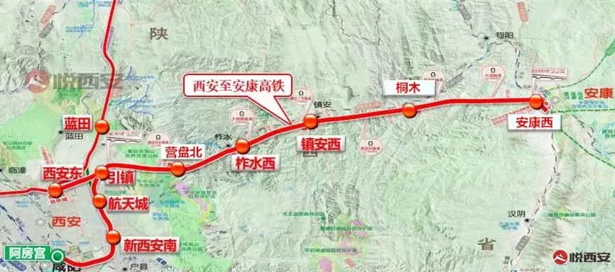 铁路它衔接西延高铁,北起西安铁路枢纽西安东站,向南途经西安市灞桥区