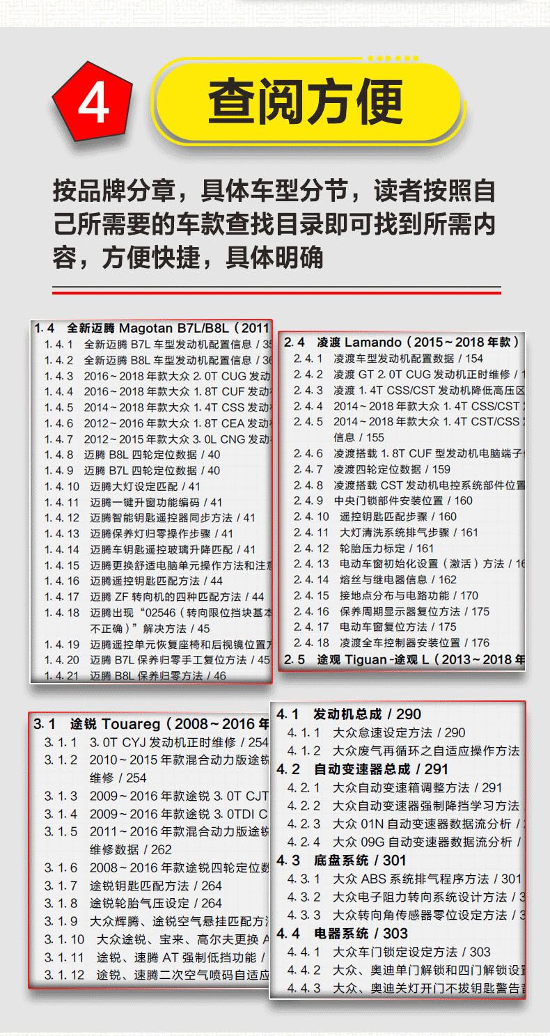 6.4 大众通道号详解 / 323 4.6.5 一汽大众匹配,调整