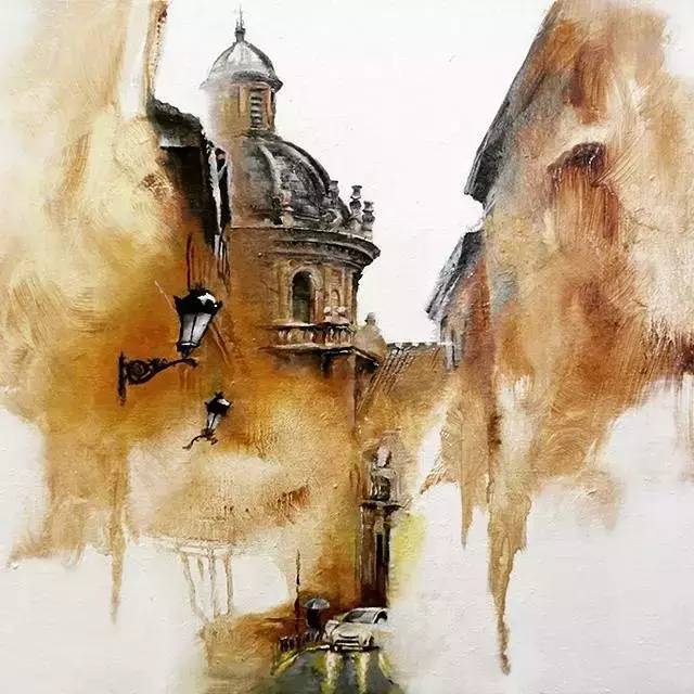 建筑画在水彩画中也是很重要的一个类别,它的重要特点就是注重写生