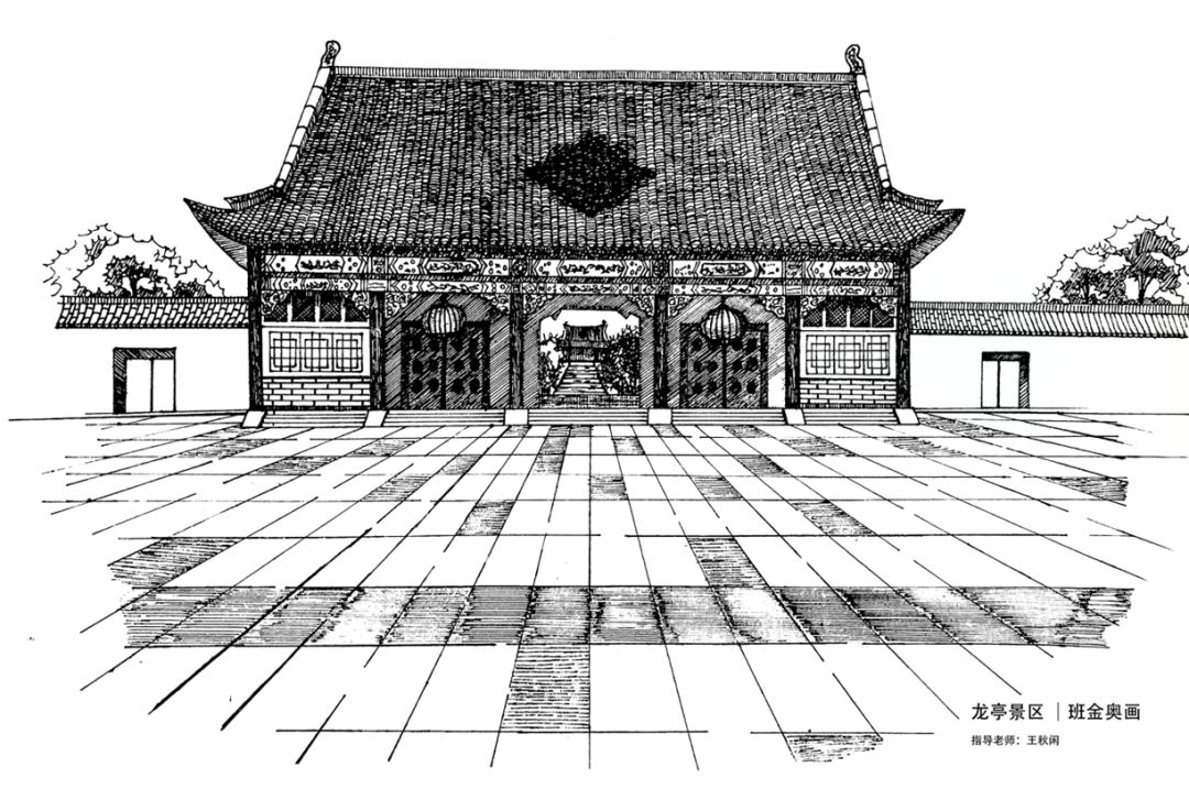 黄科学生手绘开封美景,惊艳整个朋友圈!_建筑