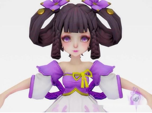 王者荣耀 小乔新皮肤丁香结3d视角抢先看 和原画比差距太大了