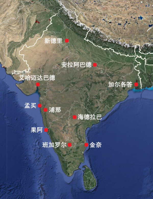 新德里地图位置图片