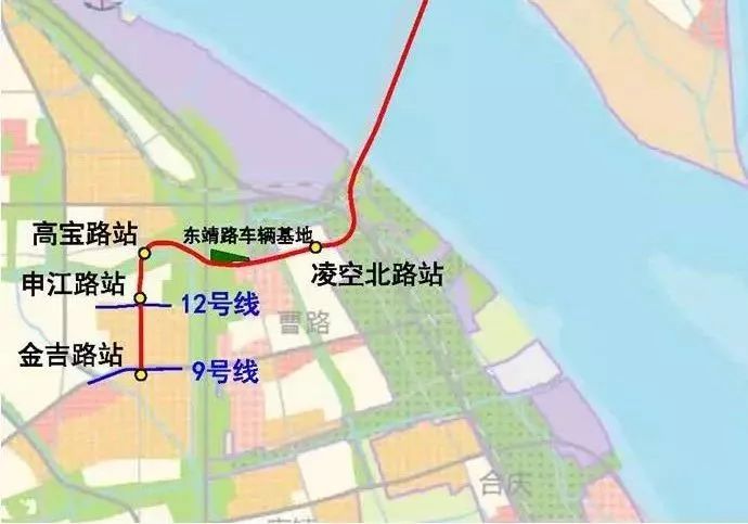9公里,一共拟设8座车站金桥,曹路,长兴岛和崇明岛陈家镇等自南向北
