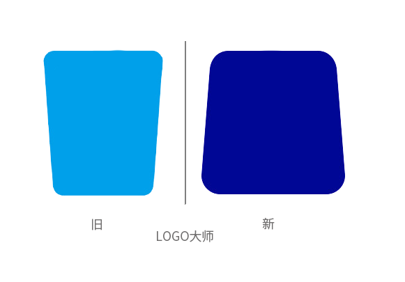 梯形的形状都改变了不仅变成了藏蓝色第二次更换logo这是7天酒店由