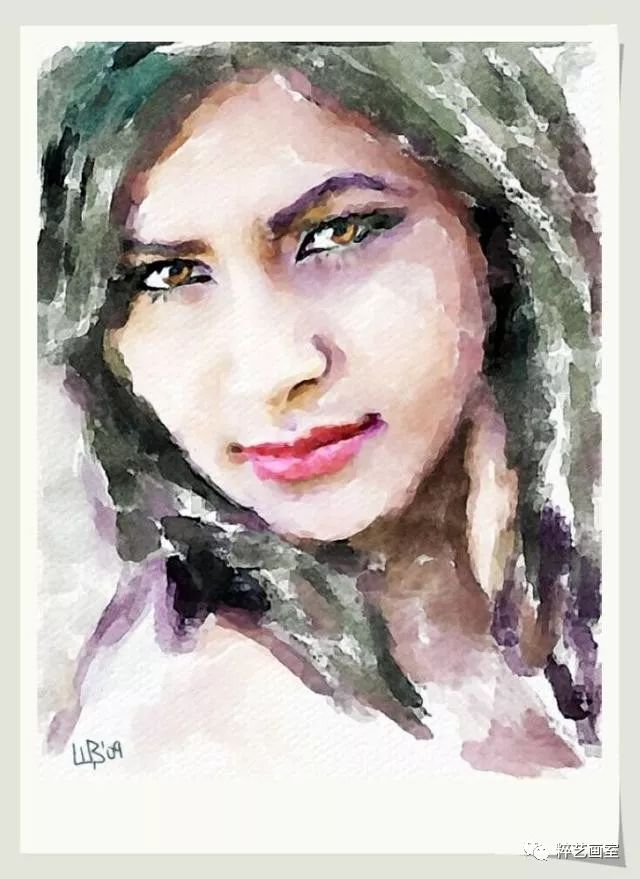 维塔利舒金水彩肖像画