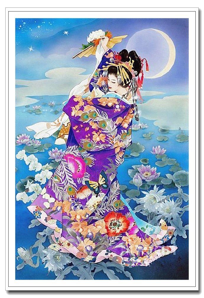 美人绘日本画家森田春代日本仕女画作品赏析