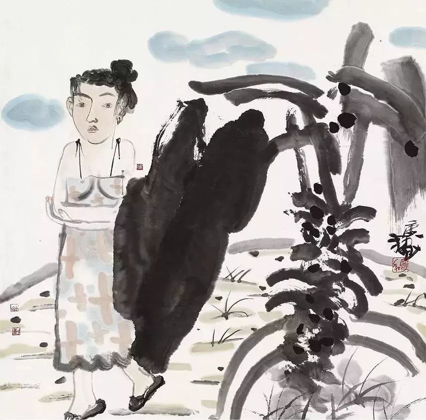 刘庆和的作品不仅表达了绘画的亵渎结果,而且表达了历史的亵渎结果.